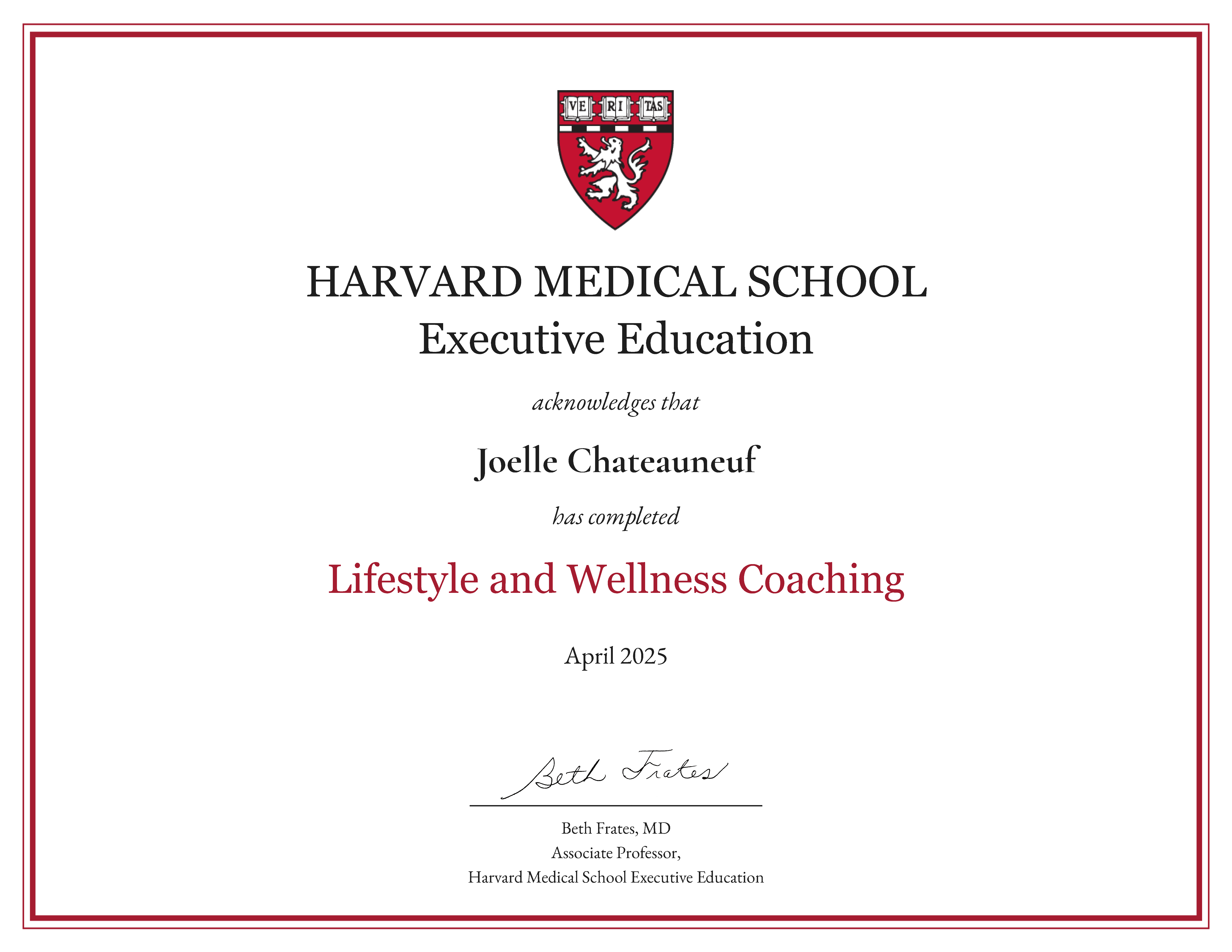 Harvard cert